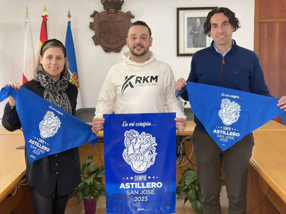 Astillero, pañuelo oficial de sus fiestas patronales con el diseño de